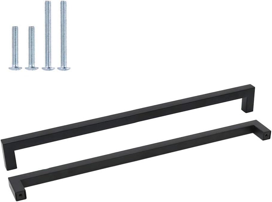Goldenwarm 5 Pack Black Kitchen Handles - 320mm Drawer & Cupboard Handles