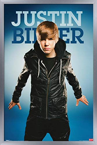 Trends International Justin Bieber - Fly Wall Poster, 14.725" x 22.375", Silver…