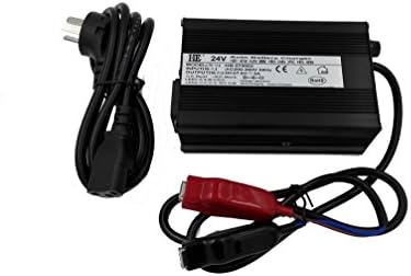 HEBANG 24V 3A Three-stages Sealed Lead Acid Battery Charger Auto Battery Charger Car Electric Bicycle Quad Van Motorcycle Battery Trickle Charger Alligator Clips