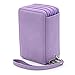 BTSKY PU Leather Colored Pencil Case with Compartments-72 Slots Handy Pencil Bags Large for Watercolor Pencils, Ordinary Pencils (Purple)