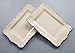 LOK-OSEMILE Gourmet Art Crackle Set of 2 Melamine Rectangular Serving Trays/Platters Cream 17