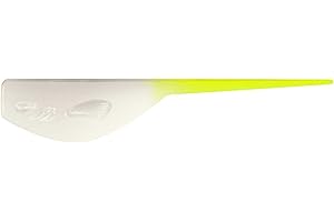 Leland's Lures Crappie Magnet 8-Pack Slab Magnet Grub Body Pack, Freshwater Fishing Equipment and Accessories, White/Chartreuse