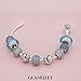 Glamulet 925 Sterling Sliver Lucky Birthstone Paved Crystal Charms Beads Fits Bracelet, August Olive Green, Ideal Jewelry Gifts for Lover, Women, Mom, Wife, Girls