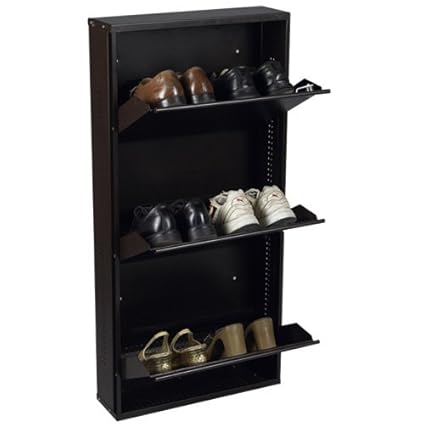 Orril 21 Powder Coated Shoe Rack Made of Steel with 3 Door(Brown)