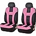 U.A.A. INC. SC-102C-PK Front & Back Seat Cover Steering Universal -Pink