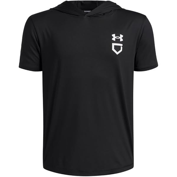 Under Armour Womens Rival Fleece Short-Sleeve Hoodie, Black (001