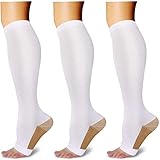 Athbavib 3 Pairs Open Toe Compression Socks for Men