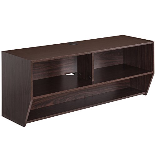 FITUEYES Wall Mounted Audio/Video Console wood grain for xbox one /PS4/ vizio/ Sumsung/sony TV.DS210301WB