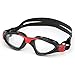 Aqua Sphere Kayenne Swim Goggle Clear Lens, Black and Red Adult UV Protection Anti Fog Swimming Goggles