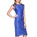 Stanzino Women's 2609BLUES Sleeveless Lace Dress, Blue, S