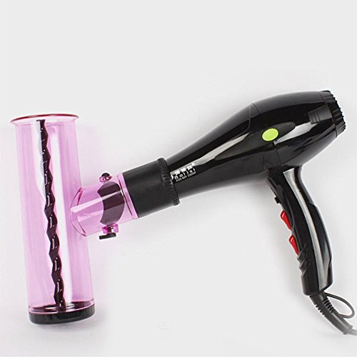 Professional Hair Dryer Diffuser Hood Magic Wind Spin Curl Hair Roller Curler Styling Tools by Aoile(Purple)