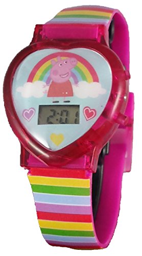 Peppa Pig Little Girl's Digital Rainbow Watch with Light Up Feature