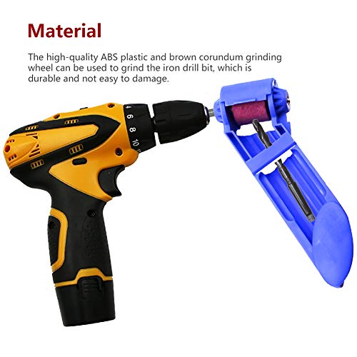 Drill Bit Sharpening Tool, Portable Drill Bit Grinder, Iron-Based Bit for Grinding, 2-12.5mm Drill Bit Sharpener, with Wrench and Grinding Wheel (2 Pack)