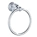 WINCASE Chrome Towel Ring, Bath Hand Towel Holder Crystal, Silver Towel Rack Wall Mounted