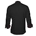 10oz apparel Long Sleeve Black Chef Coat with Red Piping L
