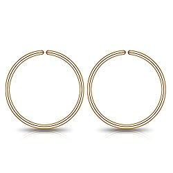 Small Gold Sterling Silver Huggie Hoop Earrings for