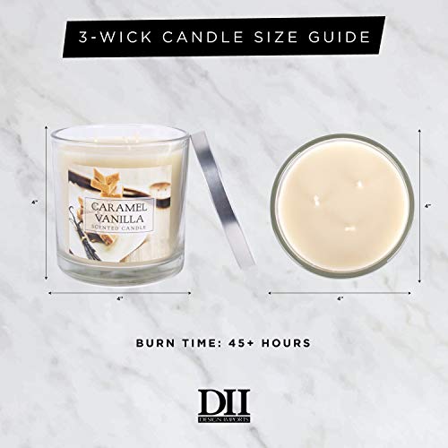 DII Home Traditions 3Wick Evenly Burning Highly Scented 4x4 Large Jar Candle 45+ Hour Burn Time