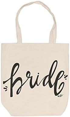 16.5'' Tall Bridal Party Canvas Tote Bag (Bride)