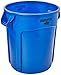 Rubbermaid Commercial Products BRUTE 32G Blue Vented Trash Container, for Landscapers/Construction Sites/Restaurants/Back of House/Offices/Warehouses/Commercial Environments