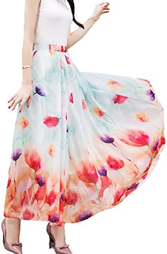 Robert Reyna Pretty Women Full/ankle Length Blending Maxi Chiffon Long Skirt Beach Skirt Design U3X