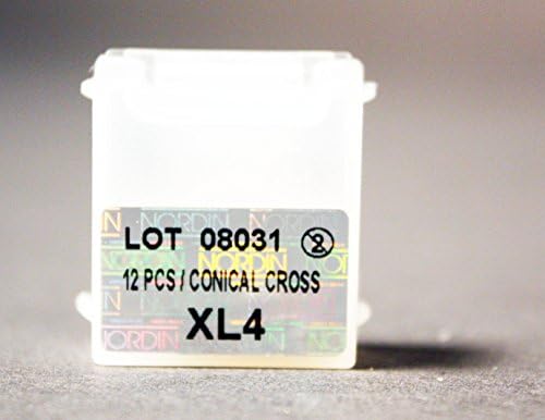 Nordin Dental HN-XL4 Swiss Made Gold plated Conical cross head Screw Post XL4 12/pk
