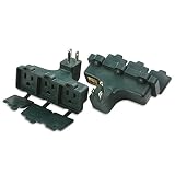 Cable Matters 2-Pack 3-Outlet Weather Resistant Wall Tap with Covers