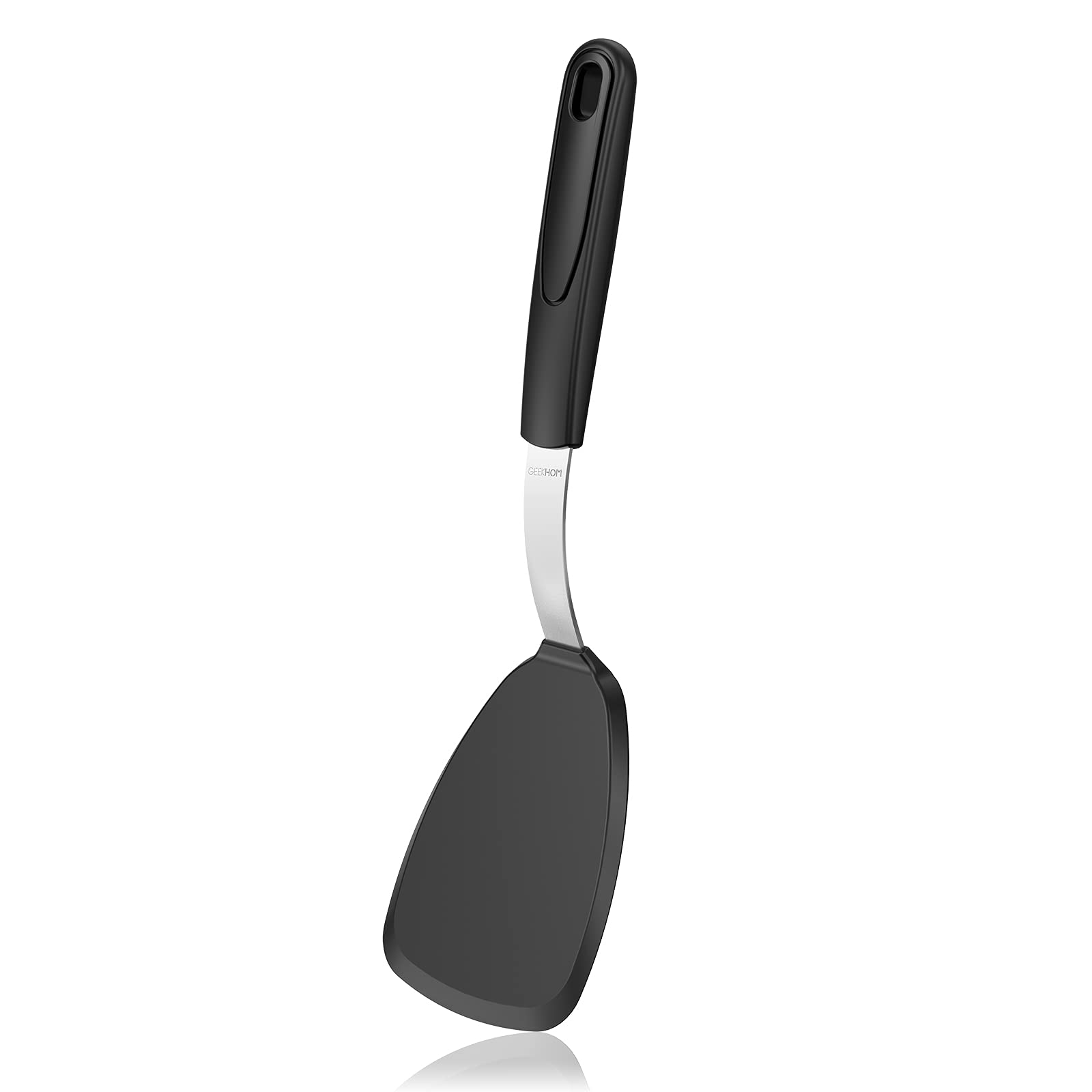 Silicone Spatula Turner for Nonstick Cookware - GEEKHOM 600°F Heat Resistant Flexible Kitchen Spatula, Small Cooking Utensils Non Scratch Spatulas, Accessory for Burger, Egg, Baking