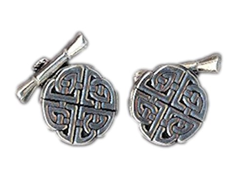 Quadrant Knot Chain & Link Polished Pewter Cuff Links By St Justin of Cornwall