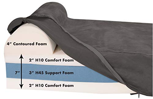 Big Barker 7" Orthopedic Dog Bed with Pillow-Top (Headrest Edition) (Certified Refurbished)