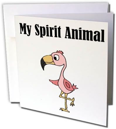 Amazon All Smilesアート鳥 面白いかわいいピンクフラミンゴ鳥spirit Animal グリーティングカード Individual Greeting Card グリーティングカード 文房具 オフィス用品