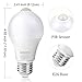 sunmeg Motion Sensor Light Bulb, 12W E26 Smart PIR Sensor LED Bulbs, Cold White 6000K, 1000LM, Automatic LED Light Bulb for Outdoor/Indoor, 2 Pack