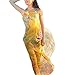 Colorful House Womens' Chiffon Sarong Wrap Oversize Swimsuit Beach Cover Up, Style1 Flower Yellow