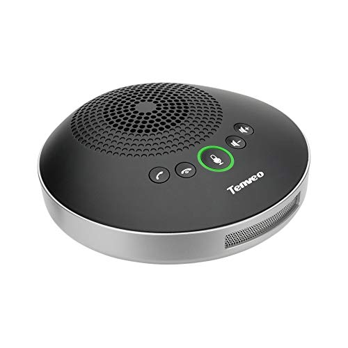 Tenveo USB Speakerphone - Speaker for 8-10 People Business Conference Phone 360°Voice Pickup 4 AI Microphones USB Skype Speakerphone Conference Call Speaker Plug and Play - Thumbnail 7