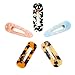 Alligator Hair Clips for Women - Tortoise Shell Resin Hair Clip Large Hair Barrettes Accessories (5 Pcs Multicolor)