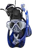 Cressi Rocks Pro Dry Set, Black/Cobalt, L/XL