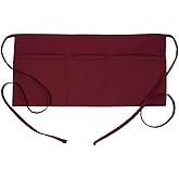 Fame Original 3 Pocket Waist Apron 18130 for Adults in Burgundy - One Size Fits Most - Unisex (F9-83499)