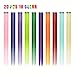 Hawkko 20PCS Colored Clip in Hair Extensions 22 Inch Colorful Straight Party Highlights Multi-Colors Synthetic Hairpieces for Women Girls