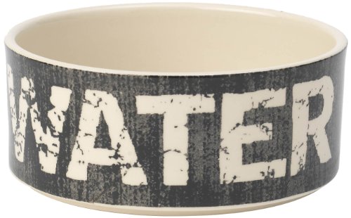 PetRageous-35-Cup-Water-Vintage-Pet-Bowl-6-Inch-BlackNatural