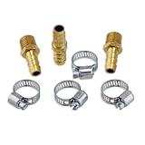 7pc Air Hose Repair Kit Solid Brass 3/8