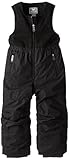 White Sierra Boy's Insulated Snow Bibs (Black, 4T)