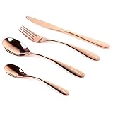 S-JIANG Cutlery Set 18/10 Stainless Steel Flatware Set Kitchen Silverware Tableware Dinnerware Utensil Set, Gift Case Package