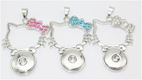 10PCs Wholesale Snap Pendant hello Kitty Fit 18mm snap ginger buttons