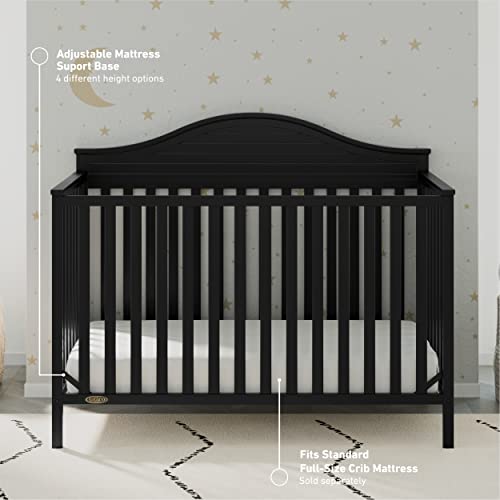 Graco Stella 5in1 Convertible Crib (Black) Converts from Baby Crib