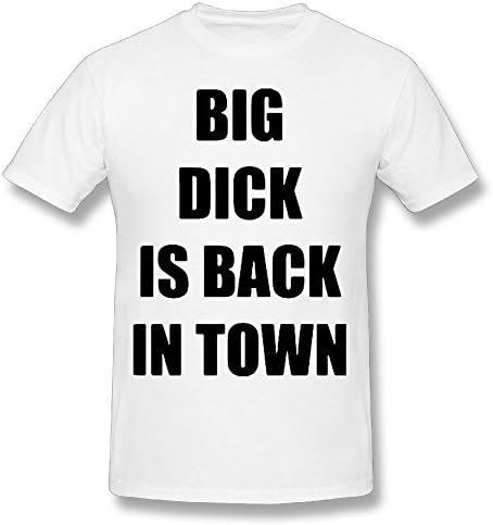 Qichen Shop Big Dick Is Back In Town Men's White Tee Shirt Size XXL Sport