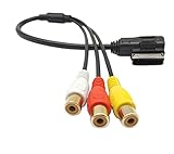 Audi AMI MMI 3RCA Audio Video Cable,SinLoon AMI MMI to 3RCA Female DVD video and audio input cable For Audi A1 A7 A8