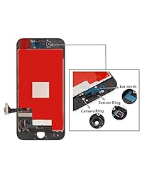 Kit completo de reparación de pantalla LCD para iPhone 7 de 4,7 pulgadas, pantalla LCD 3D, digitalizador de pantalla táctil, marco de reemplazo, montaje completo con cristal templado, herramientas de reparación e instrucciones