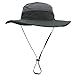 Home Prefer Men's Sun Hat UPF 50+ Wide Brim Bucket Hat Windproof Fishing Hats Dark Gray (Non Logo)