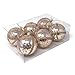 allgala XB93107 Luxury Glitter Rich Decoration Christmas Tree Ornament Balls (Pack of 6, 3 Inch, Rose Gold)