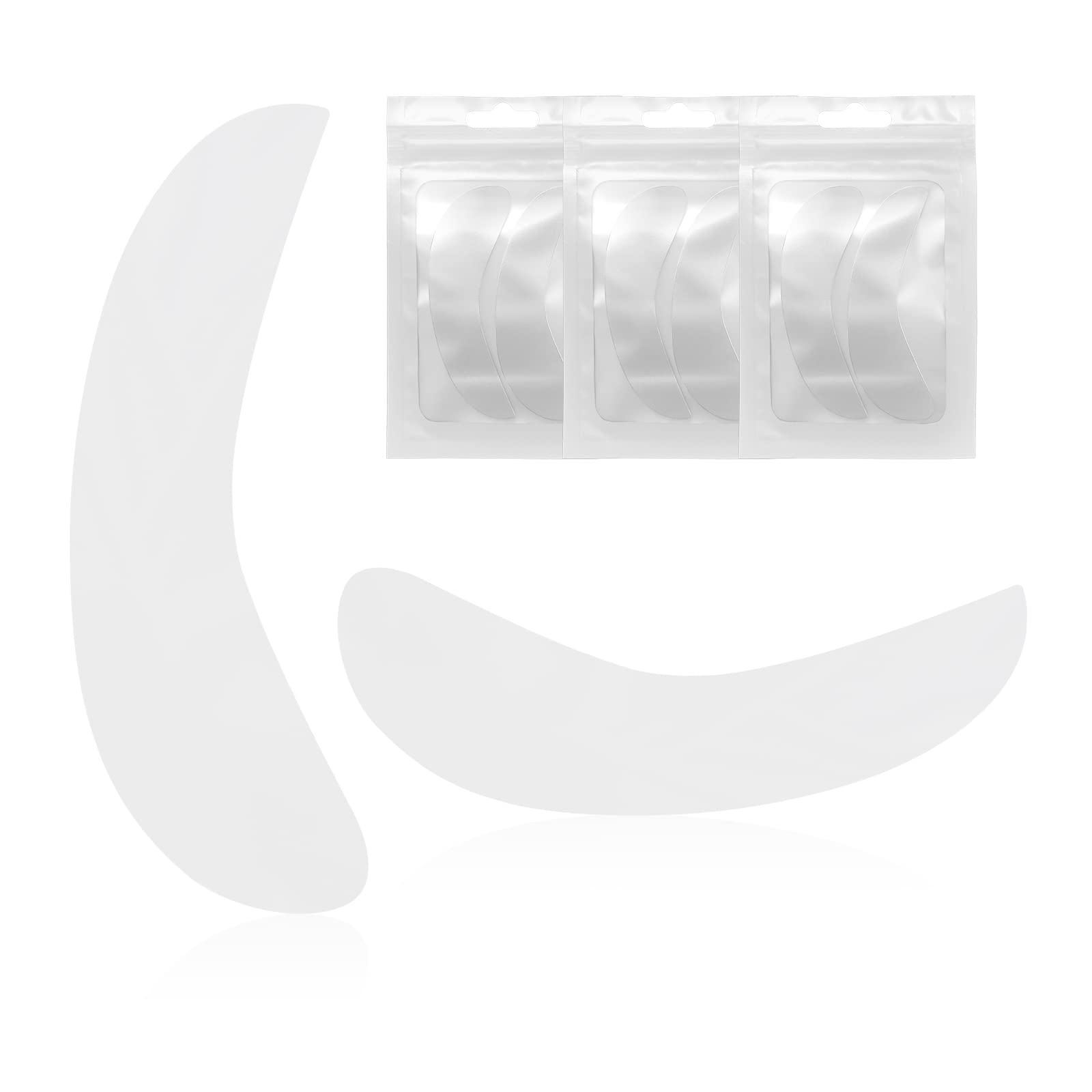 PERMANIA Lash Pads, Eyelash Pads for Lash Extensions, Eyelash Pads for Lash Lift, Reusable Lash Pads, Silicone Material for a Skin-Friendly Fit, Cruelty-Free (White）