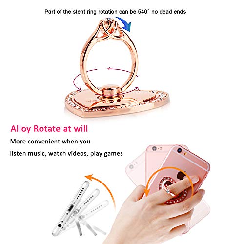 Unicorn Phone Ring Holder,360Â° Rotation Universal Mobile Phone Finger Ring Stand Grip(4pack)